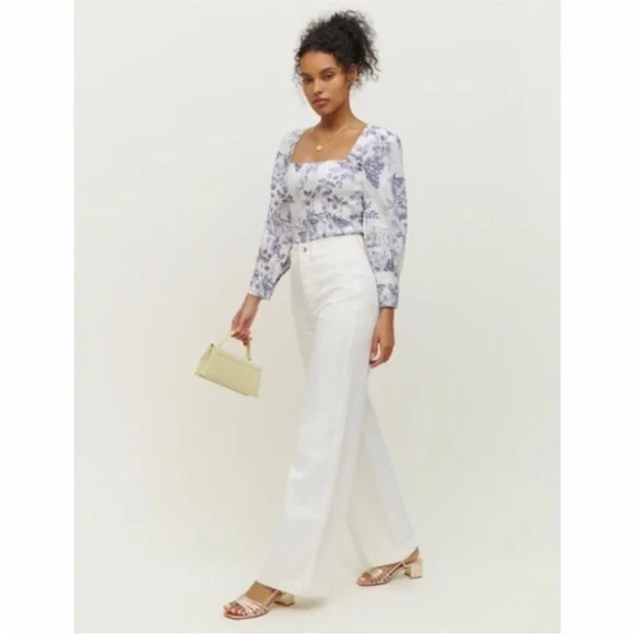 NEW Reformation Stilton Linen Top Carla 10 - Picture 17 of 17